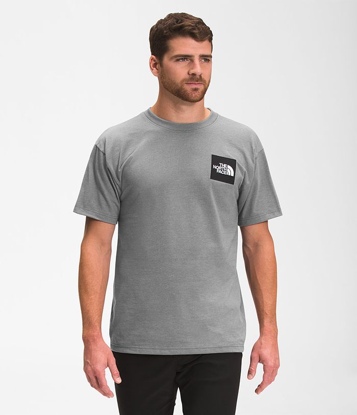 The North Face Mens T-Shirts Short Sleeve Heavyweight Box 612JOEBTD - Grey